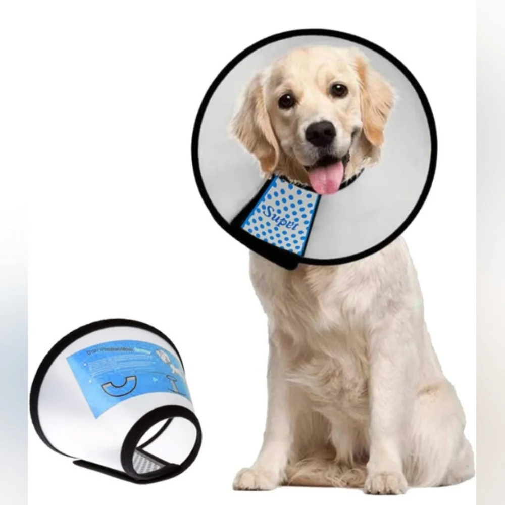 Supet Dog Cone adjustable Pet cone Pet Recovery Collar
